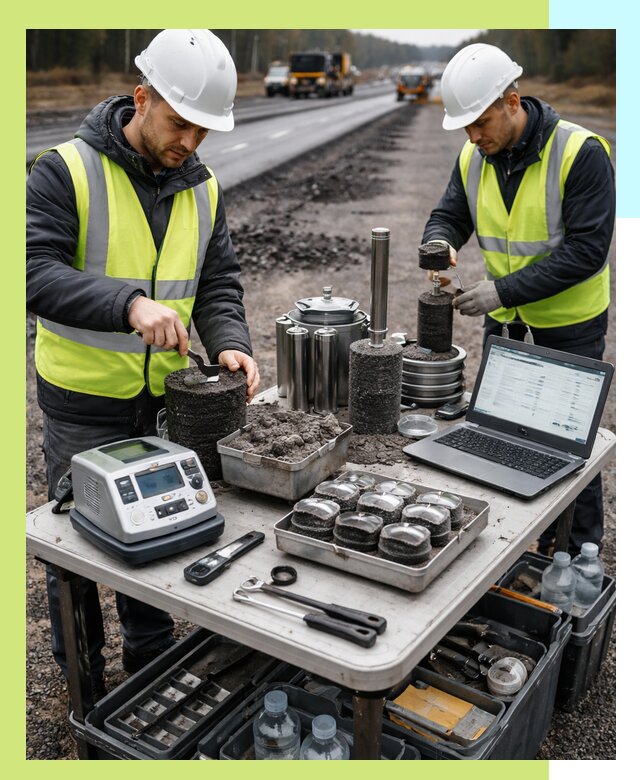 Сертификация асфальта: испытания и подтверждение в Орле